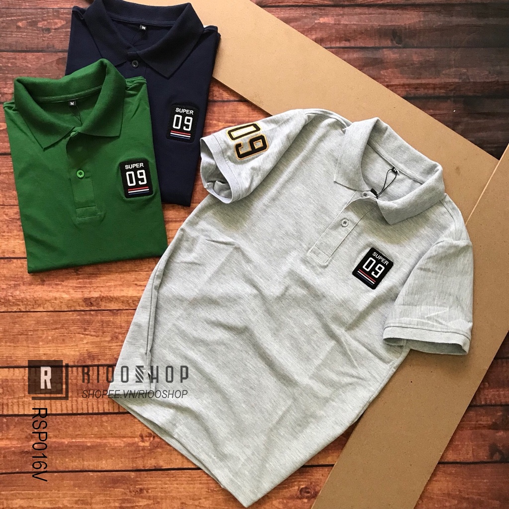 Áo polo nam ngắn tay Super 09 cao cấp form rộng RSP016V - áo thun nam có cổ Riooshop | BigBuy360 - bigbuy360.vn