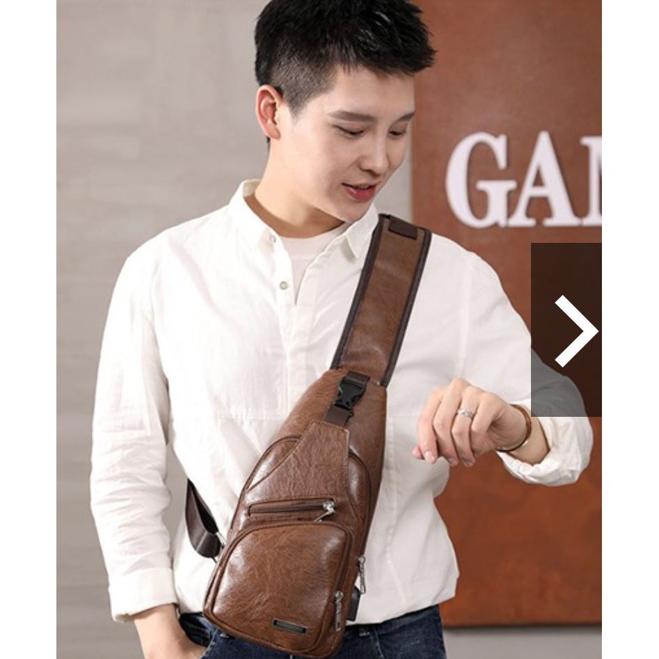 Túi đeo chéo bằng da cao cấp phong cách Hàn Quốc | BigBuy360 - bigbuy360.vn