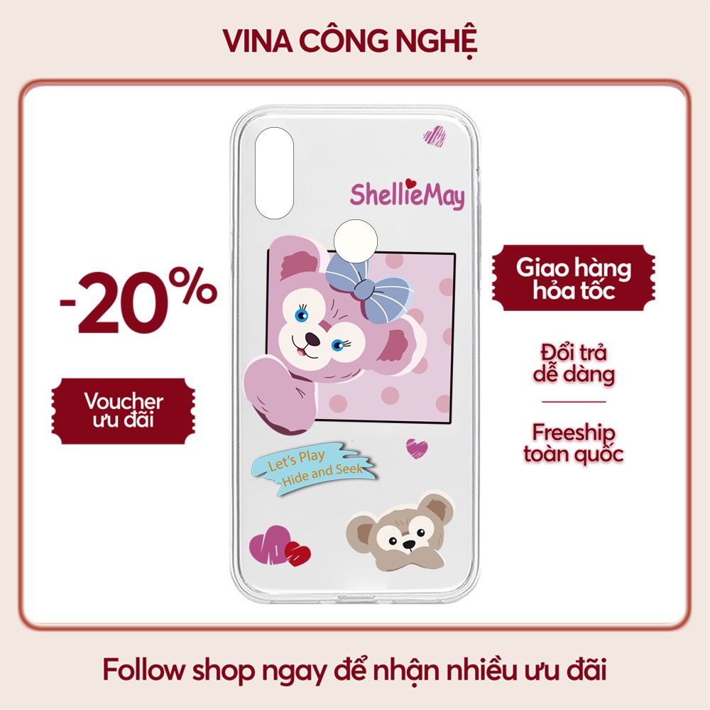 Ốp lưng Vsmart Joy 3/Joy 4/Bee 3/Star 3/Aris/....dẻo trong in hình Gấu Duffy