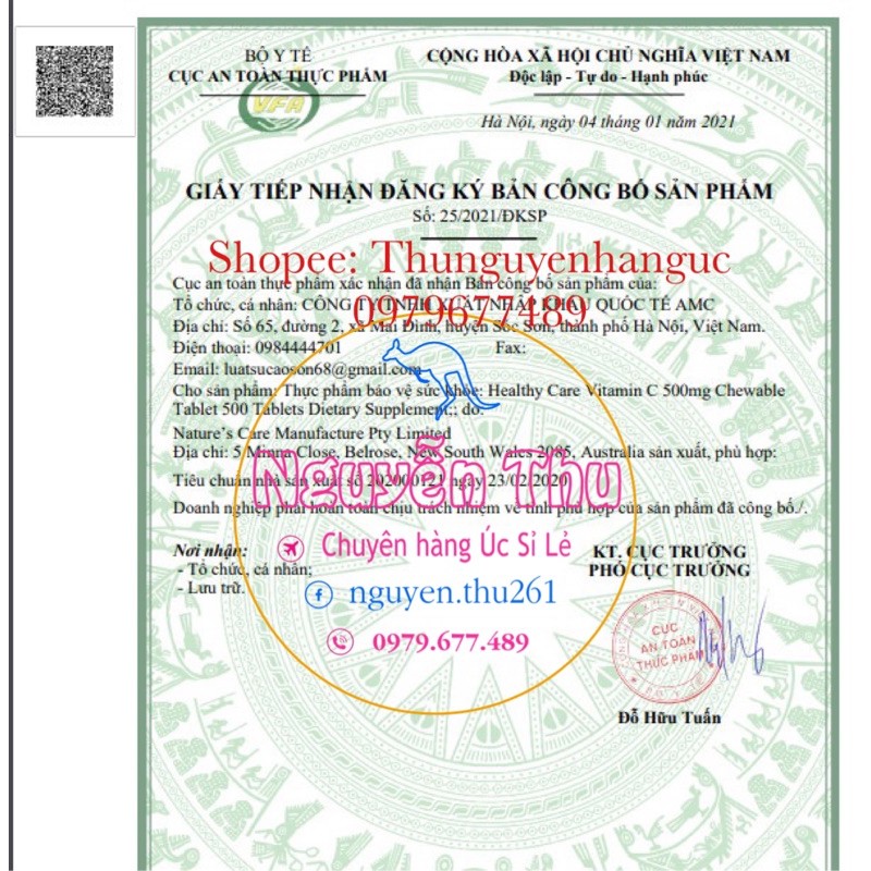 (Mẫu mới) Healthy Care Vitamin C 500mg 500 viên Úc- Đủ bill | BigBuy360 - bigbuy360.vn