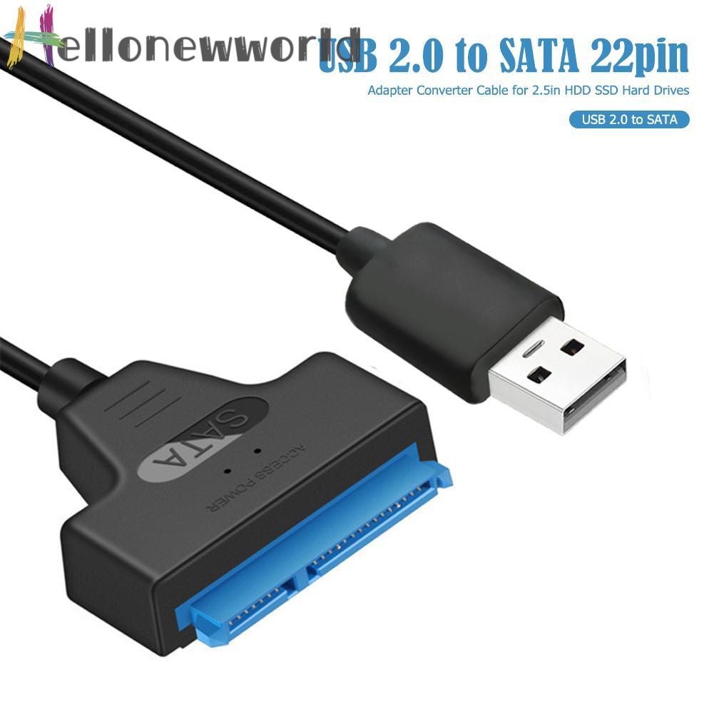 Cáp chuyển đổi USB 2.0 sang SATA 22pin cho ổ cứng HDD SSD 2.5inch