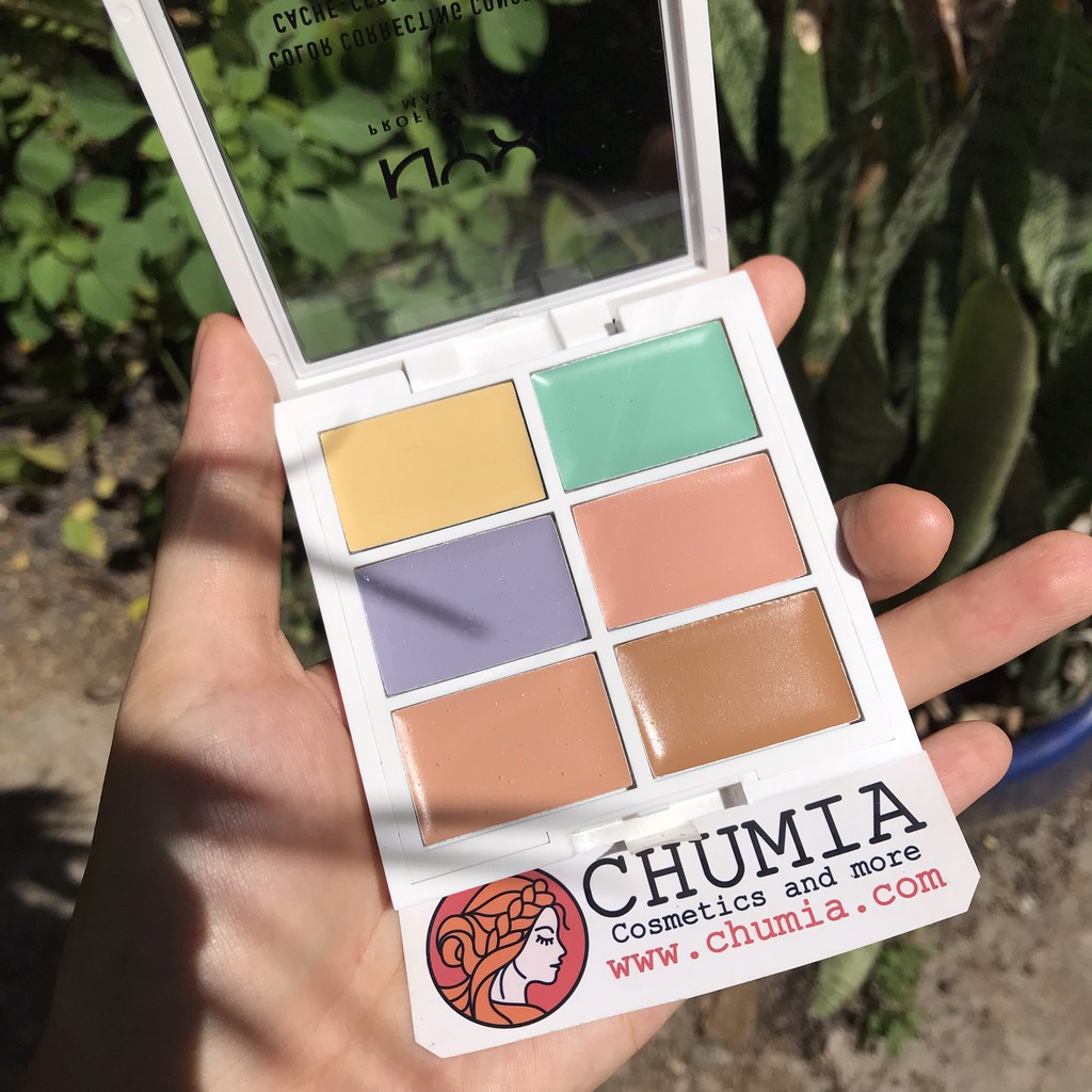 Che khuyết điểm triệt sắc 6 ô NYX Professional Makeup Color Correcting Palette - chumia