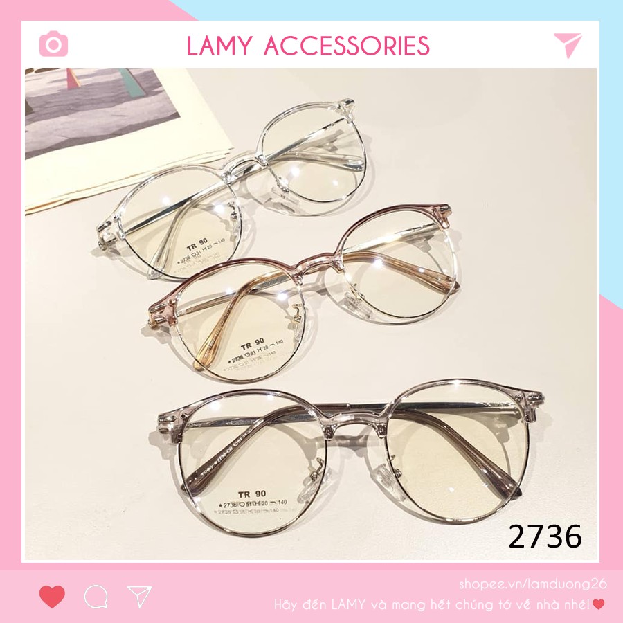 Gọng Kính Cận Kim Loại Hàn Quốc 2736 Mắt Tròn | BigBuy360 - bigbuy360.vn