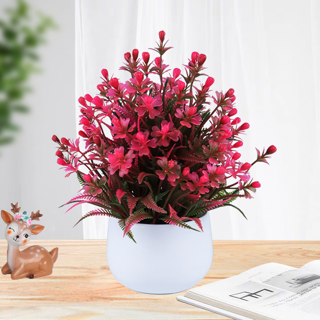 Chậu hoa giả trang trí nhà cửa xinh xắn