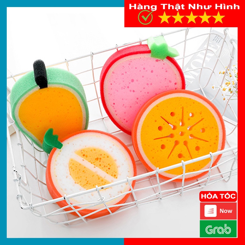 Miếng Rửa Chén Bát Bọt Biển Hình Trái Cây Dễ Thương - MTDDT