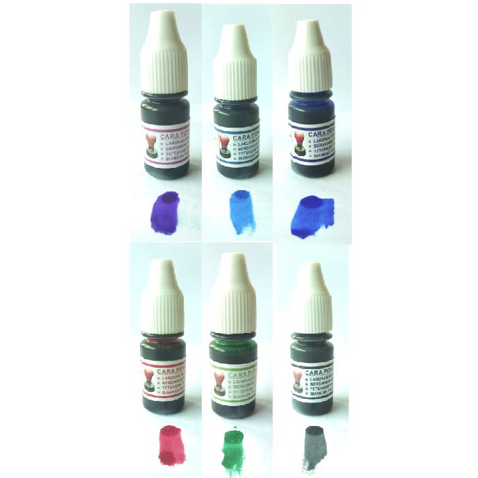 Con Dấu 5ml Màu Xanh Đậm, Đỏ, Đen, Tím, Xanh Lá Cây