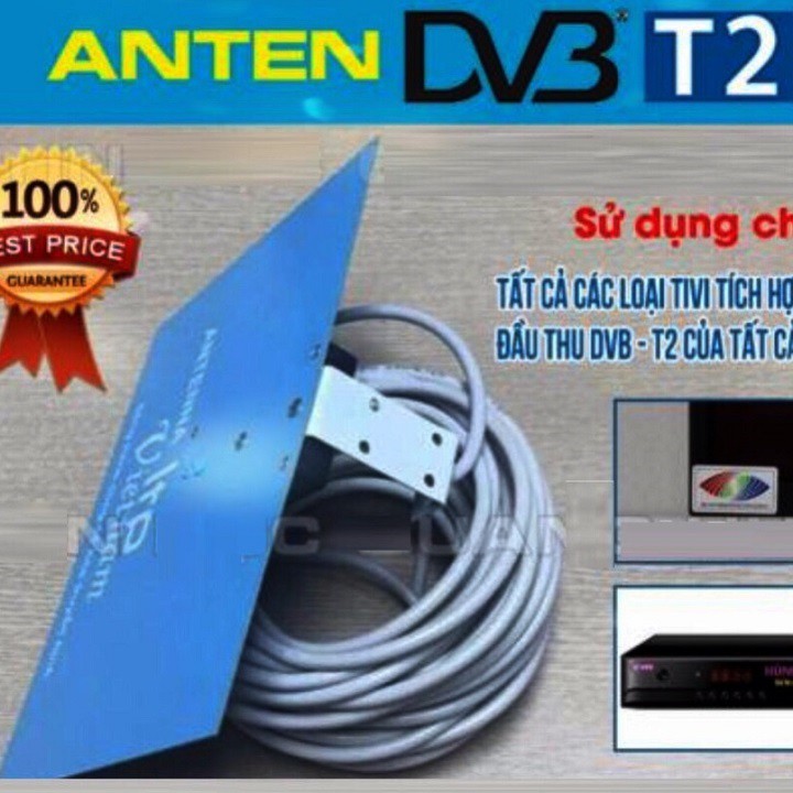 Anten bảng thu truyền hình kỹ thuật số mặt đất DVB-T2 HDG kèm dây13m