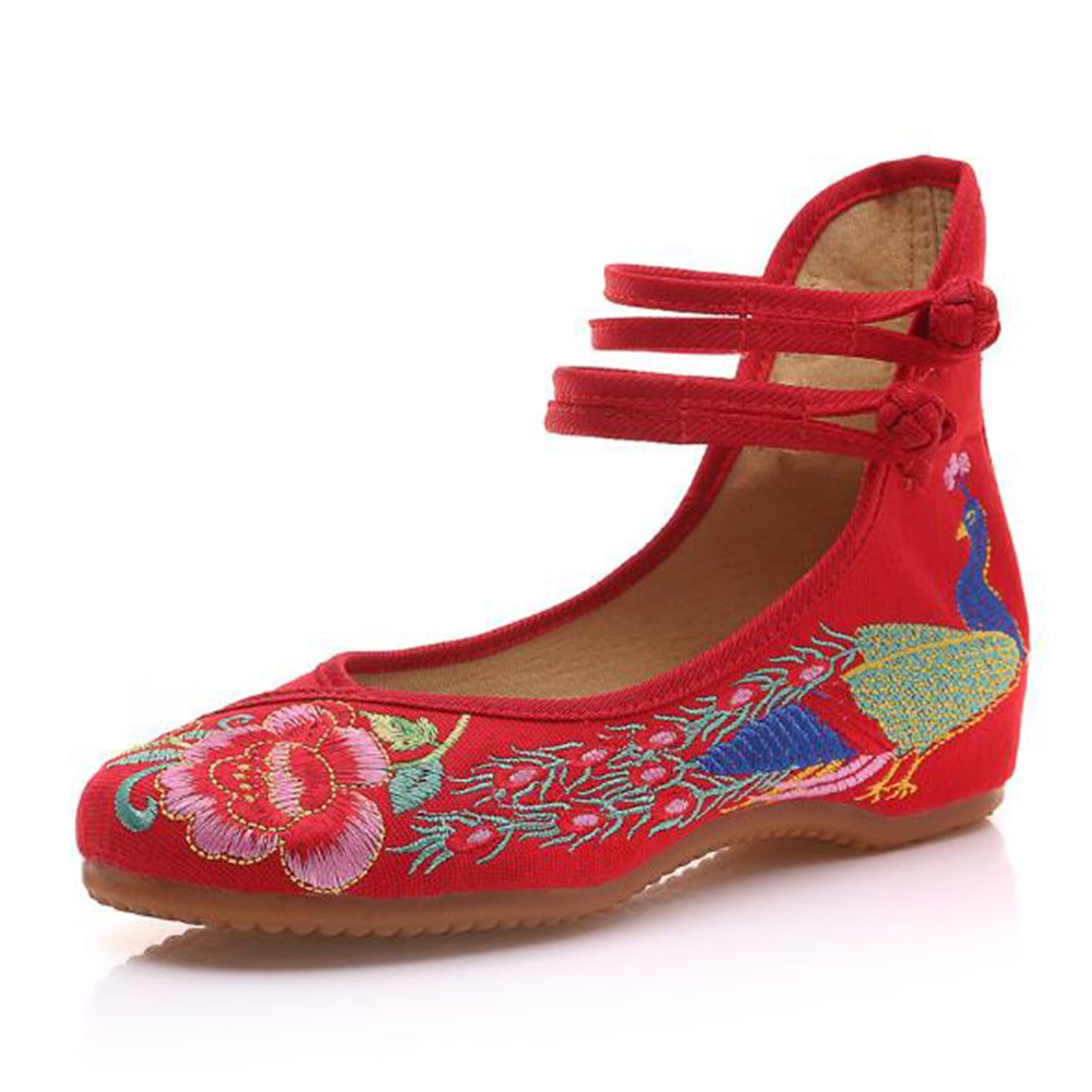 Giày Búp Bê Thêu Hoa Phong Cách Trung Quốc Cho Nữ (size 35-43)