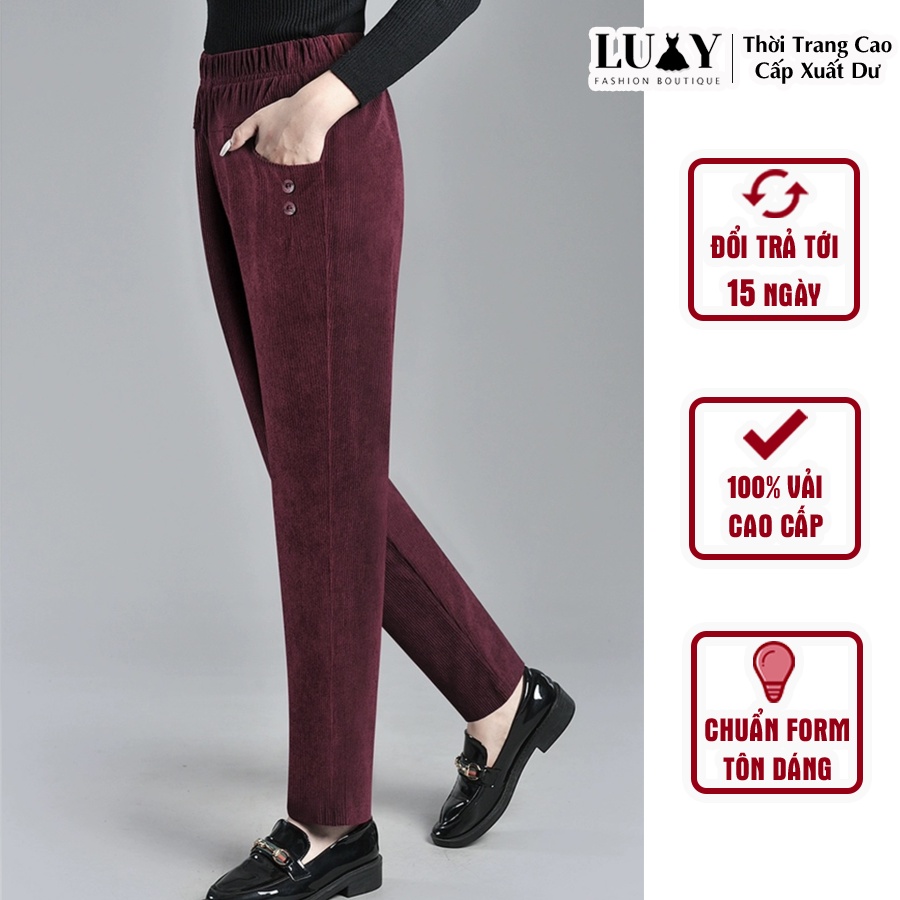 Quần Nhung Tăm Thô Dáng Baggy N1 Luxy