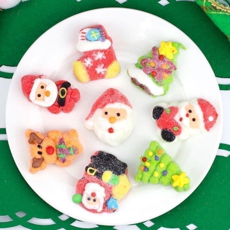 Túi kẹo bông đường hình ông già Noel / cây thông Noel Giáng Sinh | Ăn vặt ngon rẻ TaNo