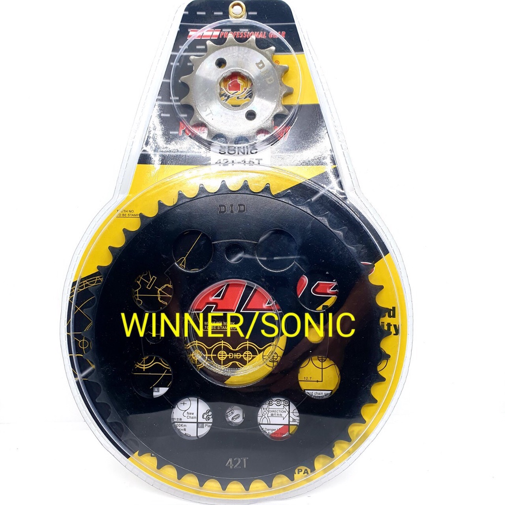 [HCM][HÀNG HOT] Bộ Nhông Sên Dĩa DID Dĩa Vàng Cho Dòng Xe Côn Tay Của HONDA Winner, Sonic ( Vỉ theo bộ)