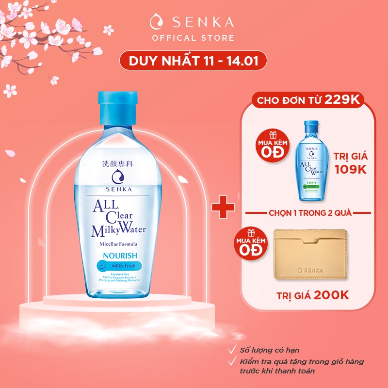 Nước Sữa Tẩy Trang 2 lớp Senka A.L.L. Clear Milky Water 230ml_70120