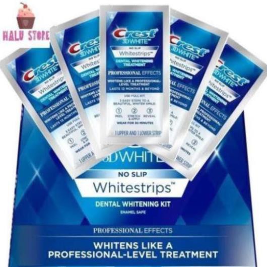 Combo 14 miếng (7 gói/7 ngày) dán trắng răng Crest 3D White Whitestrips loại Professional Effects - Mỹ