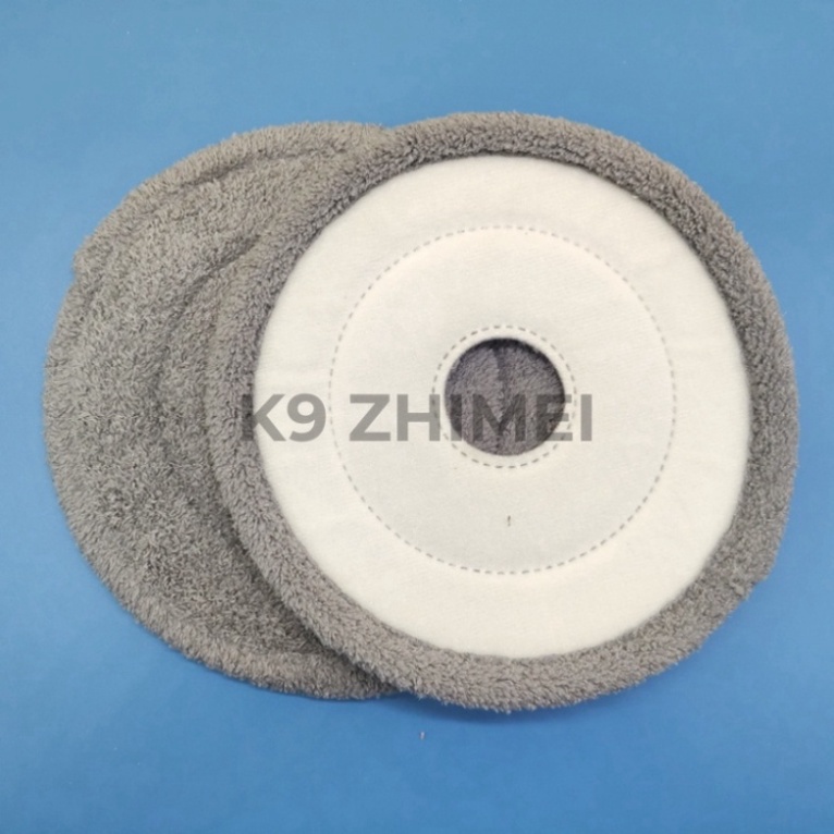 Bông Lau Sợi Microfiber Hình Tròn  Thay Thế Chổi Lau Nhà K9 ZHIMEI Tách Nước Bẩn