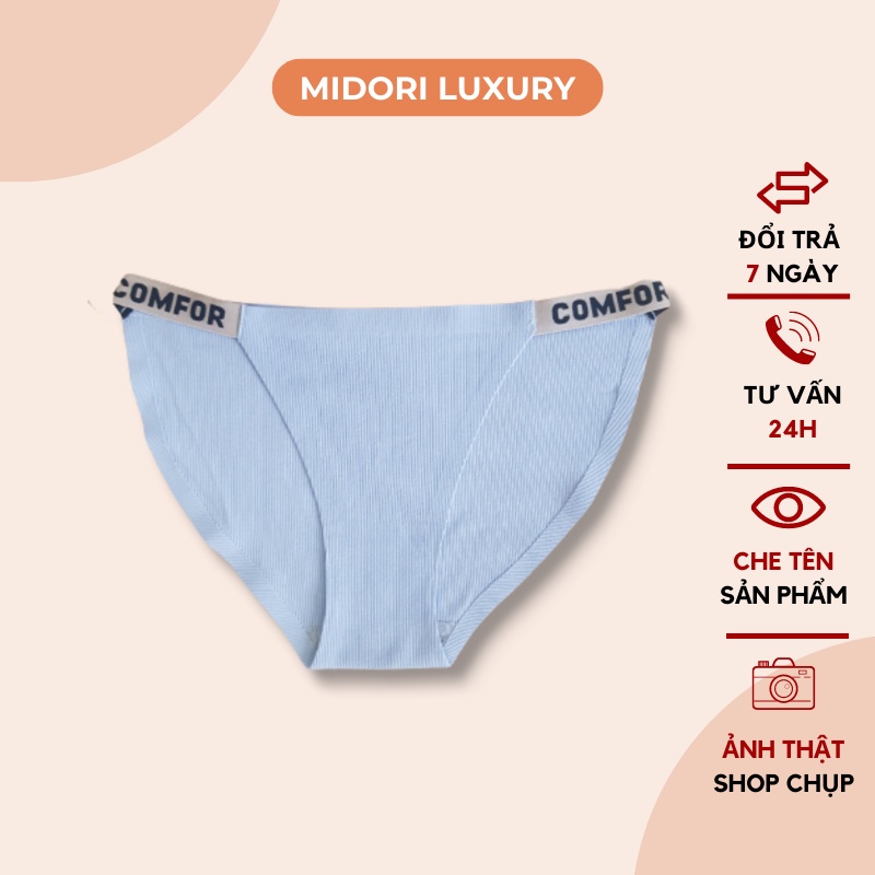 Quần Lót Nữ Sexy Thun Lạnh Trơn Đúc Su Không Đường May Dây Chữ Mềm Mại Co Giãn MIDORI LUXURY VR15