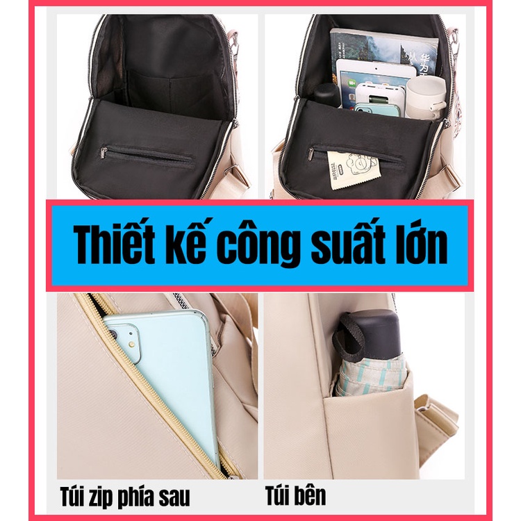 Balo Vải Oxford Thêu Họa Tiết Xinh Xắn Cỡ Lớn Cho Nữ