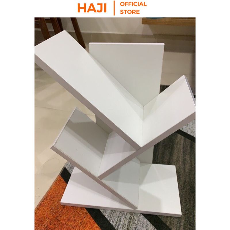 Kệ sách gỗ mini để bàn hình cây tạo điểm nhấn HAJI A113