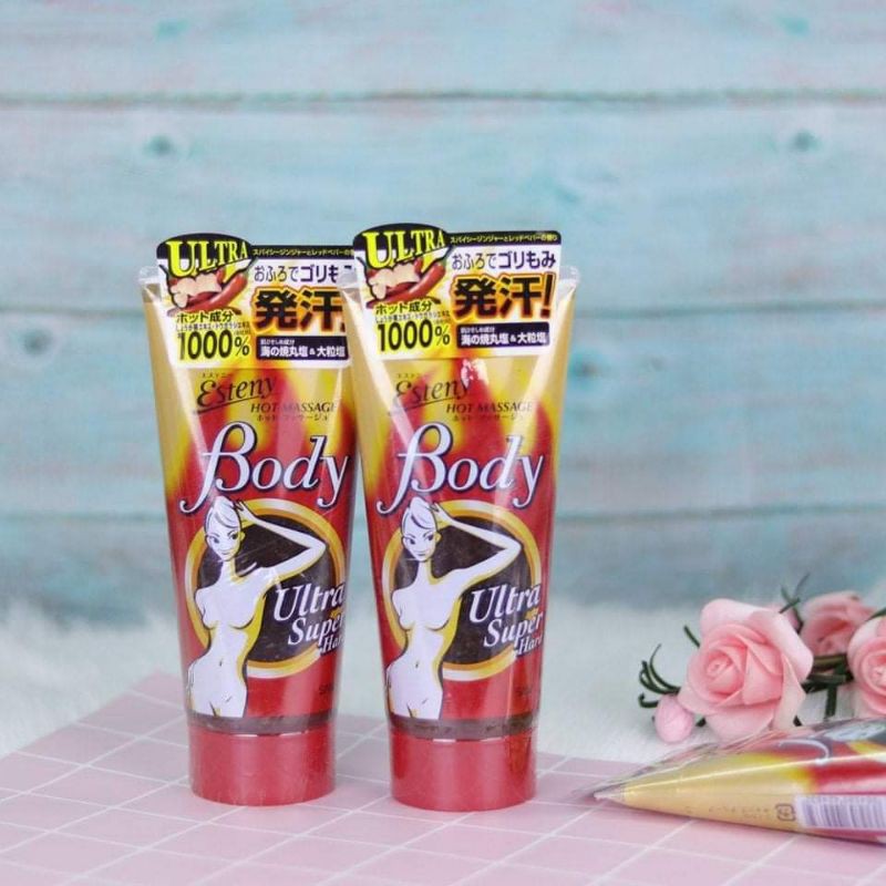 Gel TAN MỠ Esteny Hot Body Massage Gel Nhật Bản Chính Hãng Túyp 240g