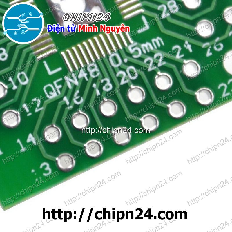 [1 CÁI] Đế chuyển QFN48 QFN44 QFP48 QFP44 sang DIP48 (PCB chuyển, Mạch chuyển)