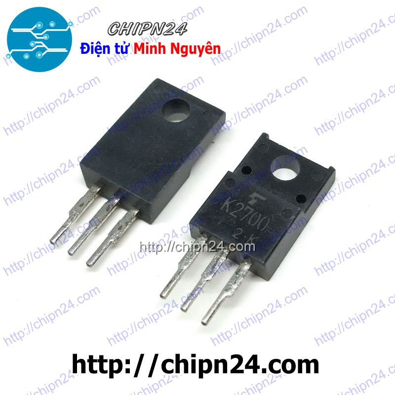 [1 CON] MOSFET K2700 TO-220F 3A 900V Kênh N (2SK2700 2700)