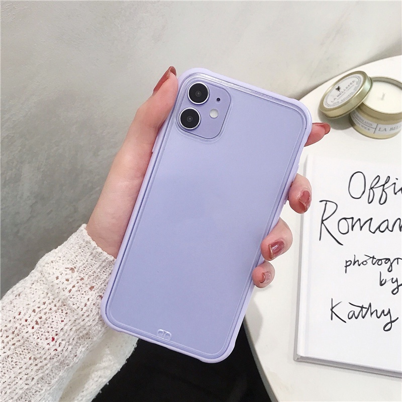 Ốp điện thoại trong suốt cứng mờ có túi khí thích hợp cho iPhone 13 12 11 Pro Max Mini XS XR X XS Max 8 7 Plus + SE 2020