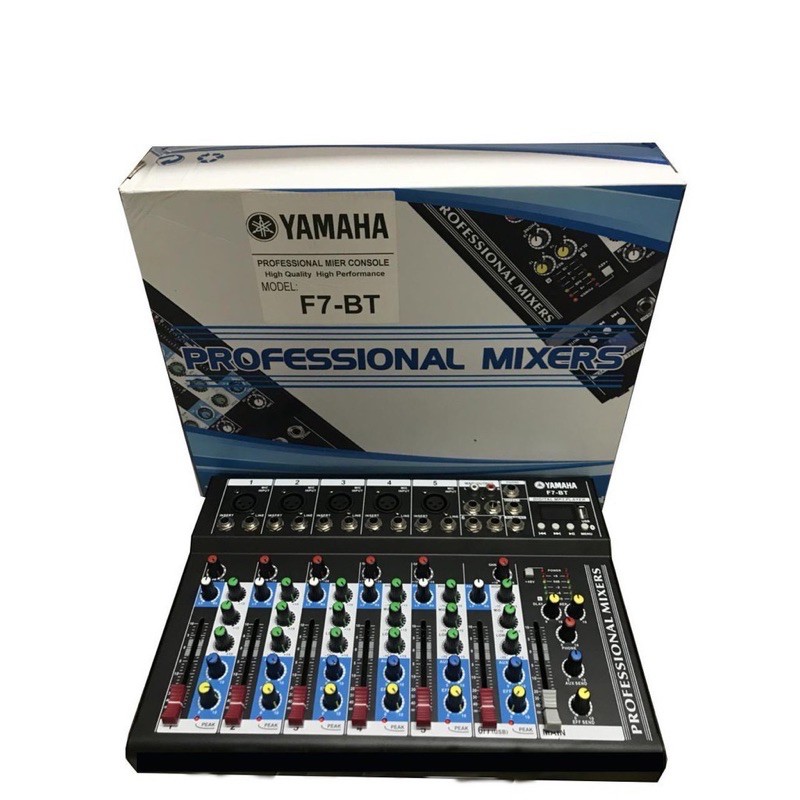 Bàn trộn âm thanh mixer yamaha F7-MB USB BLUETOOTH VÀ MÀN HÌNH LED KÈM PHỤ KIỆN BH 6 tháng