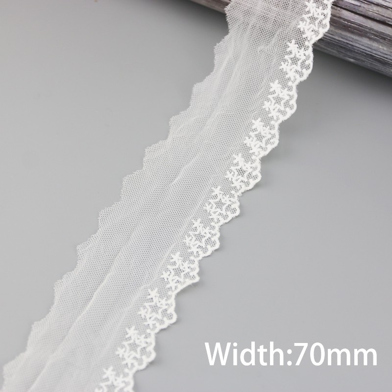 Dải ruy băng ren cotton 3 yard dành cho trang trí áo quần