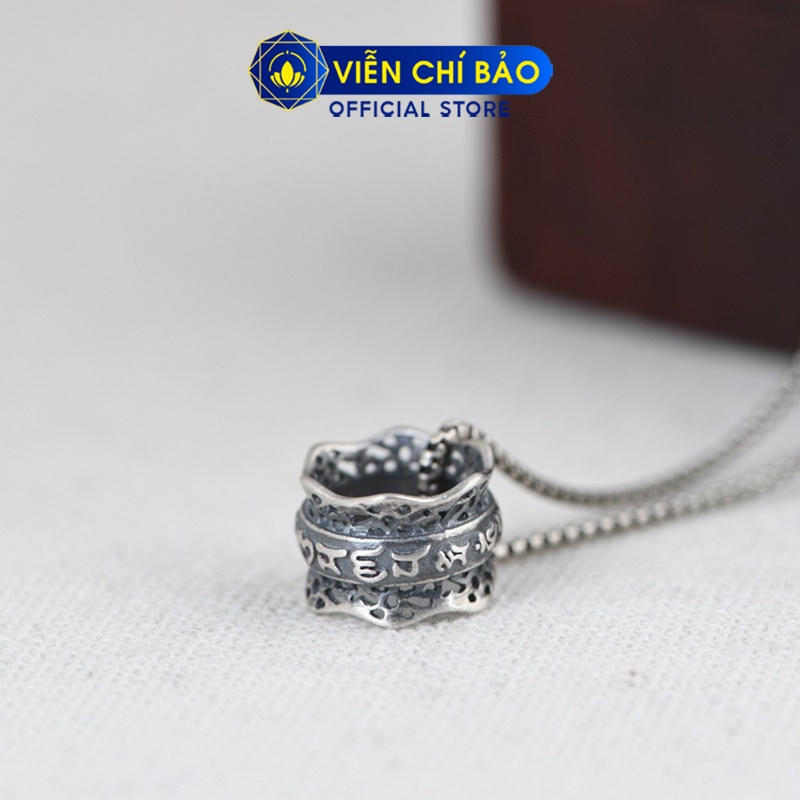 Mặt dây chuyền bạc nữ hình Lục Tự Chân Ngôn bạc liệu bạc Thái 925 thời trang phụ kiện trang sức nữ Viễn Chí Bảo M000226