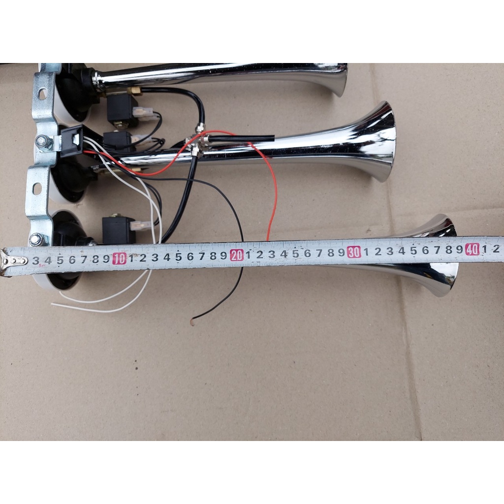 Còi hơi 3 loa âm thanh khủng, còi hơi 3 loa ngân điện 24v