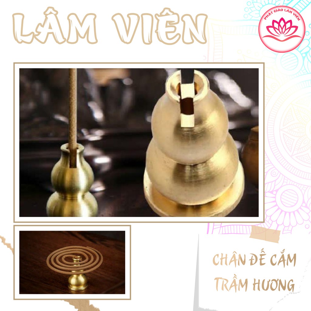 Chân Đế Cắm Trầm Hương Que Hương Vòng,Nhỏ gọn,Tiện Dụng Khi Kết Hợp Cùng Lư Trầm SHOP LÂM VIÊN