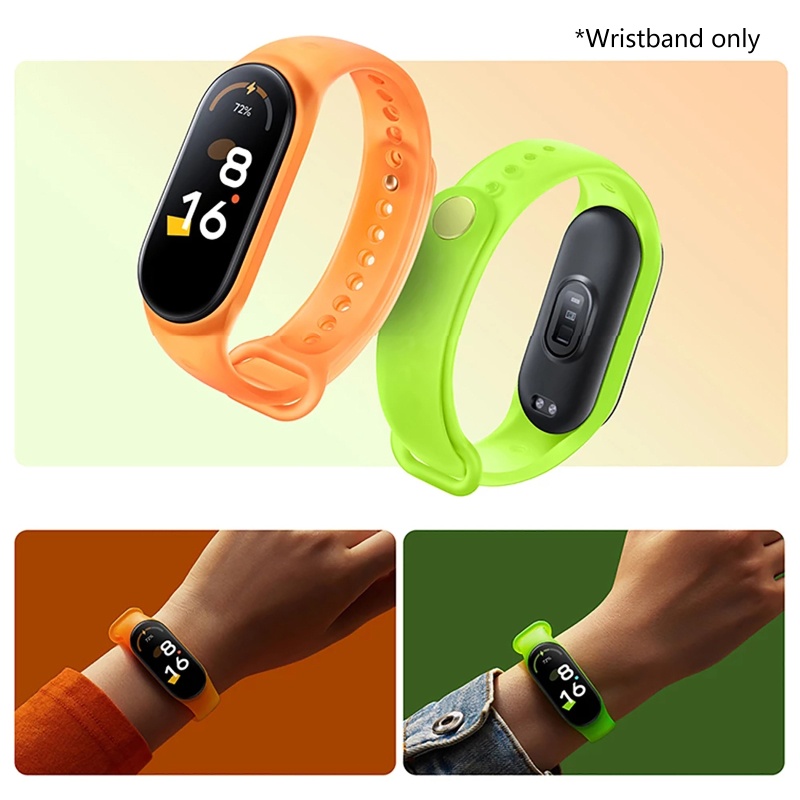 Dây Đeo Silicon Thoáng Khí Chống Nước Cho Đồng Hồ Thông Minh Mi Band 7