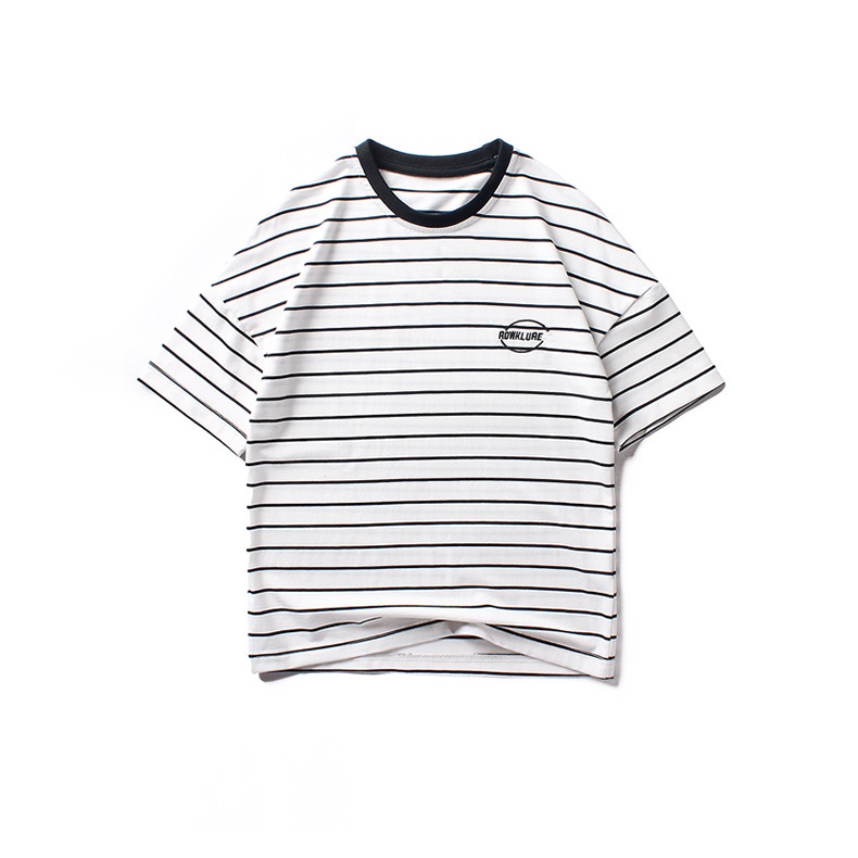 Áo thun Soffny cotton tay ngắn họa tiết kẻ sọc in hình hoạt hình dễ thương cho bé trai