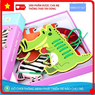 [Sale] Đồ Chơi Gỗ Luồn Dây