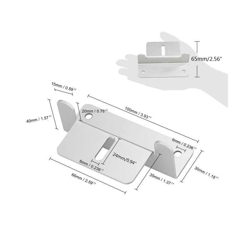 Bộ 4 Khung Chữ Z Bằng Hợp Kim Nhôm Gắn Bảng Điều Khiển Năng Lượng Mặt Trời