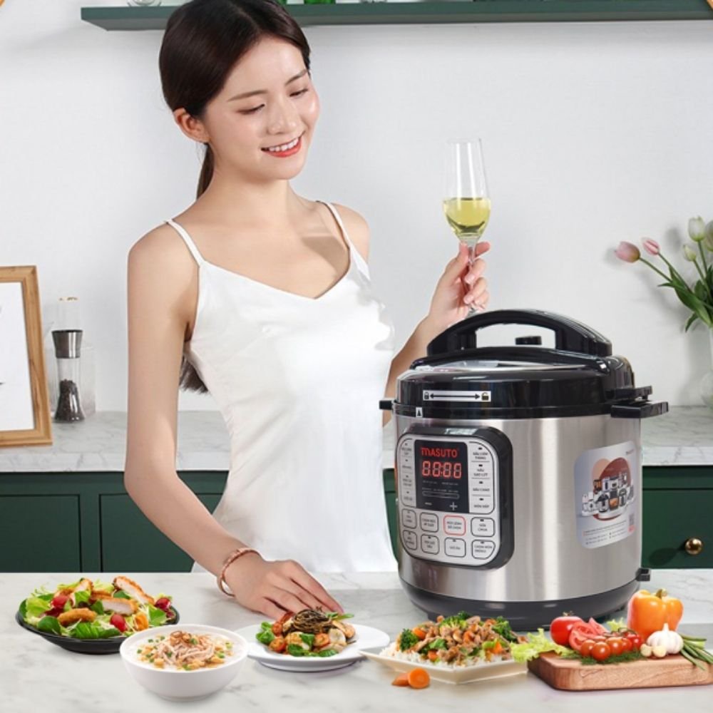Nồi áp suất điện đa năng Masuto 6L LG-06A 7 trong 1 công nghệ Nhật Bản thông minh , Bảo hành chính hãng 24 tháng