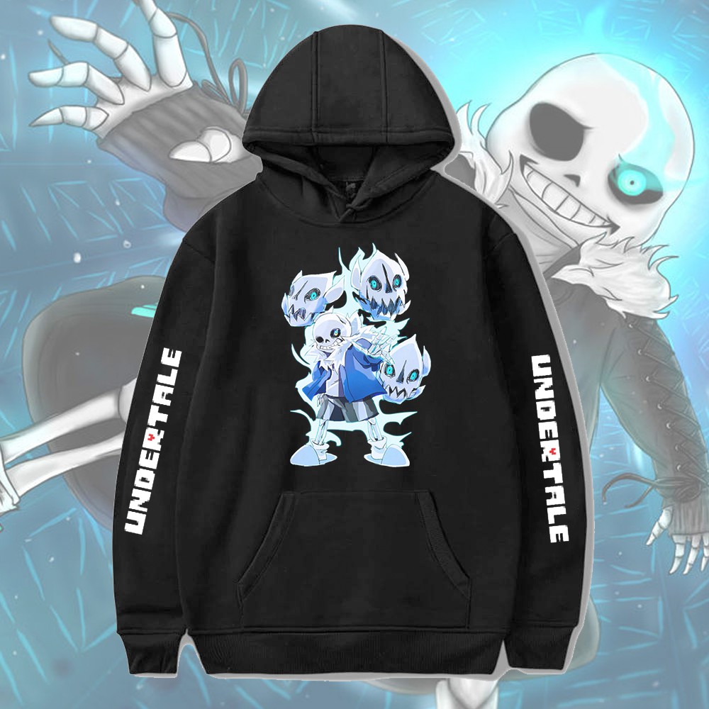SALE- Áo Hoodie in hình bé Sans - game Undertale cực chất