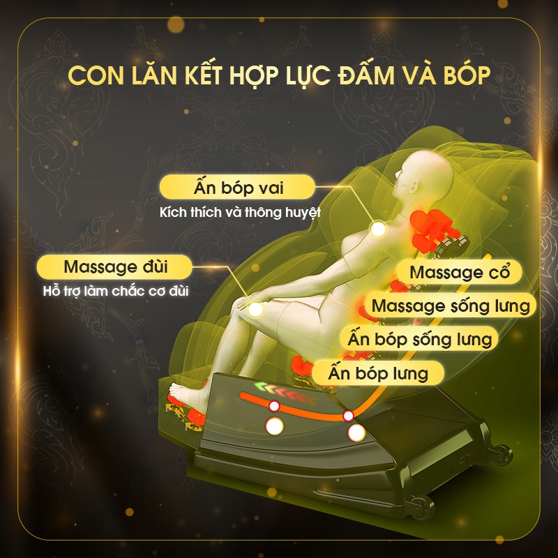 Ghế massage toàn thân Takara K1, máy mát xa trị liệu với nhiệt hồng ngoại và chế độ không trọng lực BH 5 năm