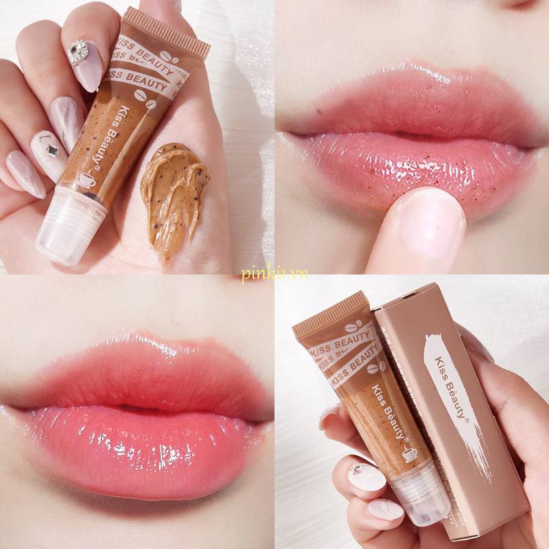 Gel Tẩy Tế Bào Chết Môi Kiss Beauty 14g Chiết Xuất Cà Phê Chăm Sóc Hiệu Quả