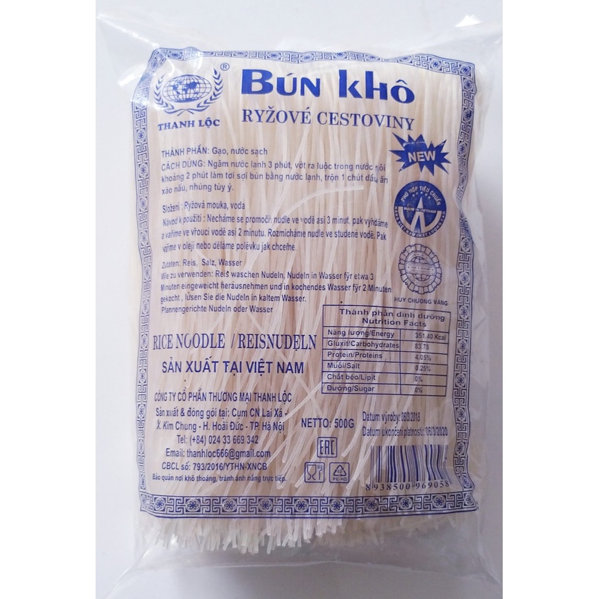 Bún Gạo Khô xuất khẩu Đức 500gr