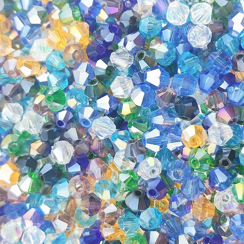 Chuỗi Hạt Pha Lê 4mm Bằng Kính Dùng Làm Trang Sức DIY