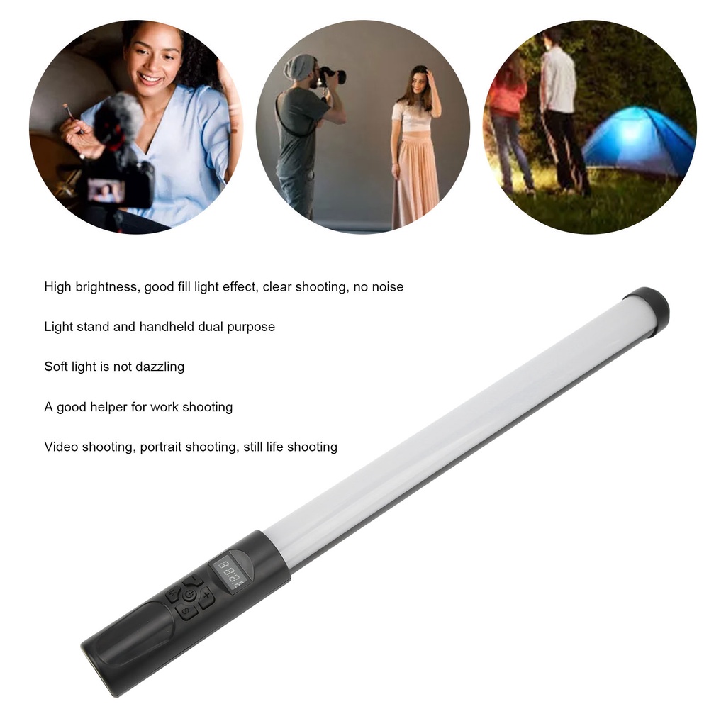 Có thể bán buôn Đèn LED cầm tay RGB chiếu video Wand Stick Chụp ảnh ngoài trời Đủ màu Live Fill Light Beauty Photo Washington057 Hàng giao ngay