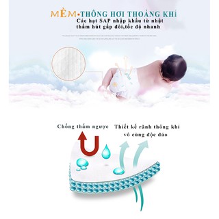 Tã/bỉm dán Baobei size M - 60 miếng (Cho bé 6 - 11kg)