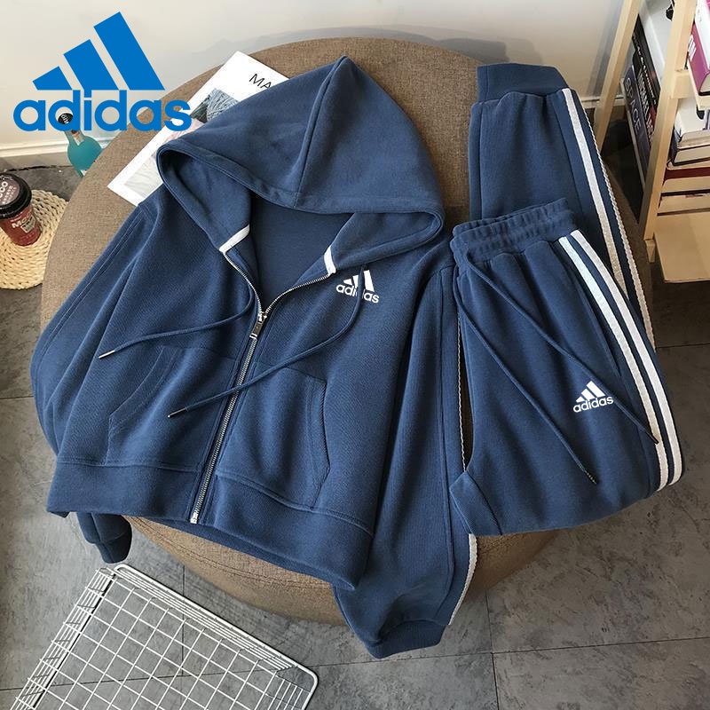 Adidas Set Đồ Thể Thao Dài Tay Phong Cách Năng Động Trẻ Trung Dành Cho Nữ
