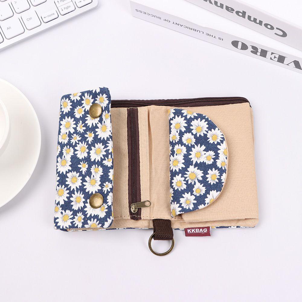 Ví Đựng Tiền Xu Bằng Vải Canvas In Họa Tiết Hoạt Hình Chó Mèo Dễ Thương