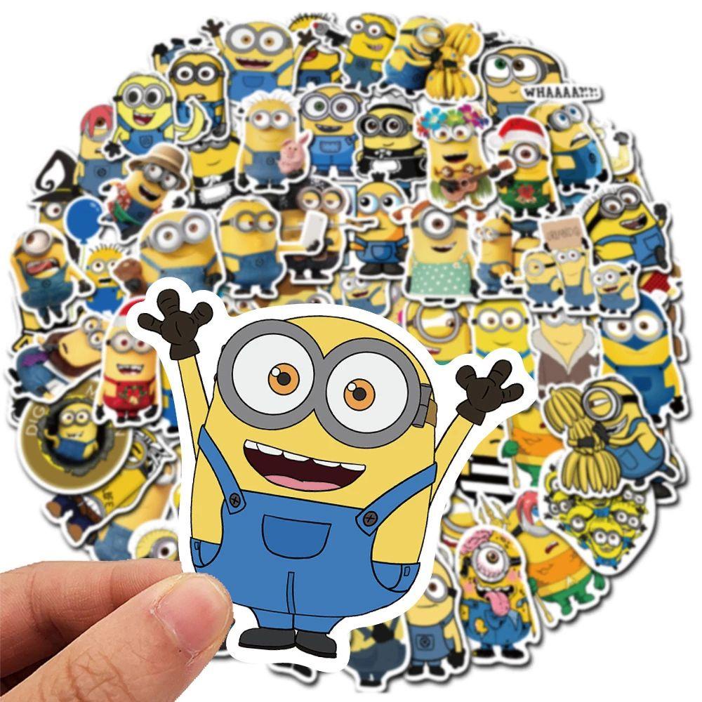 Nhãn Dán Trang Trí Hành Lý / Điện Thoại / Ván Trượt / Laptop Hình Nhân Vật Anime Despicable Me Màu Vàng PEWANY Little Person