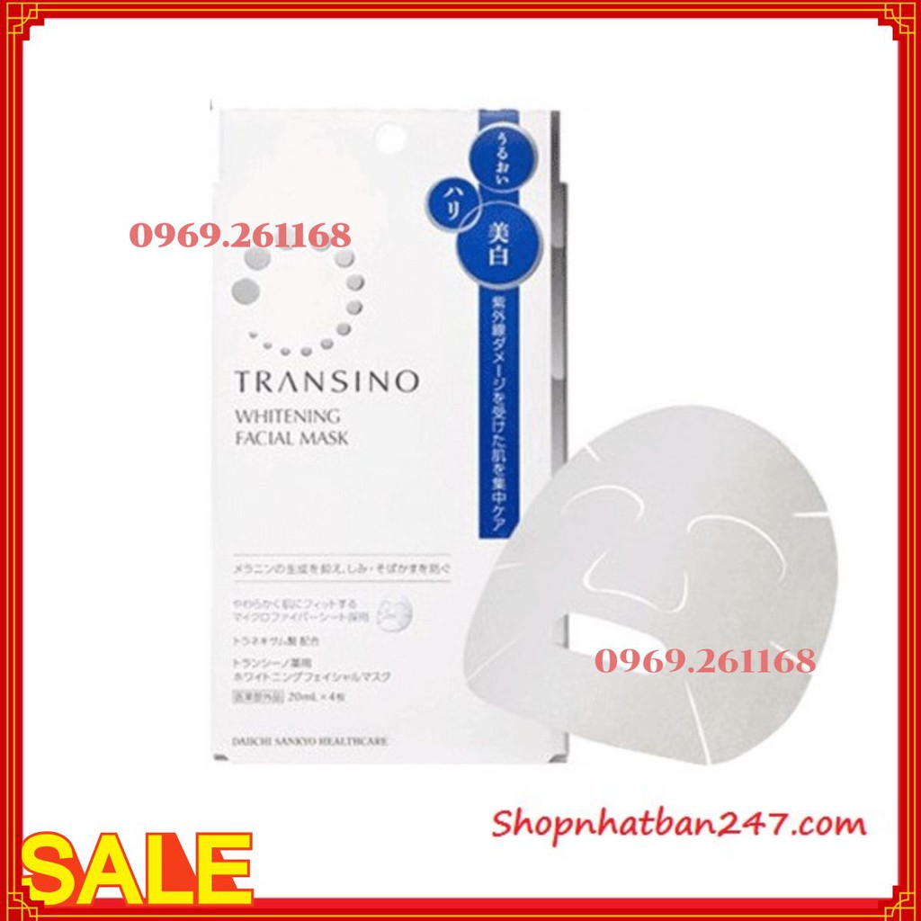 Mặt nạ trắng da Transino Whitening Facial Mask - 100% Authentic