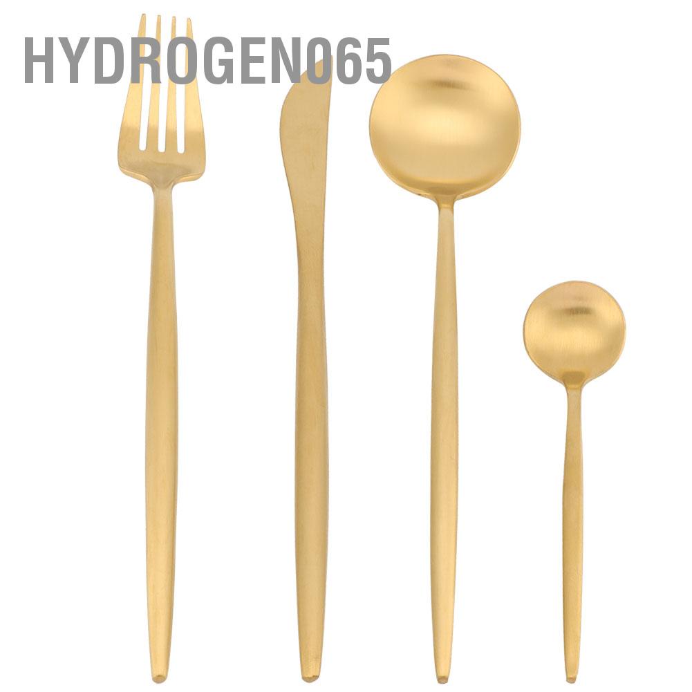 Hydrogen065 304 Stainless Steel Spoon Fork Titanium Plating Tableware Western Cutlery