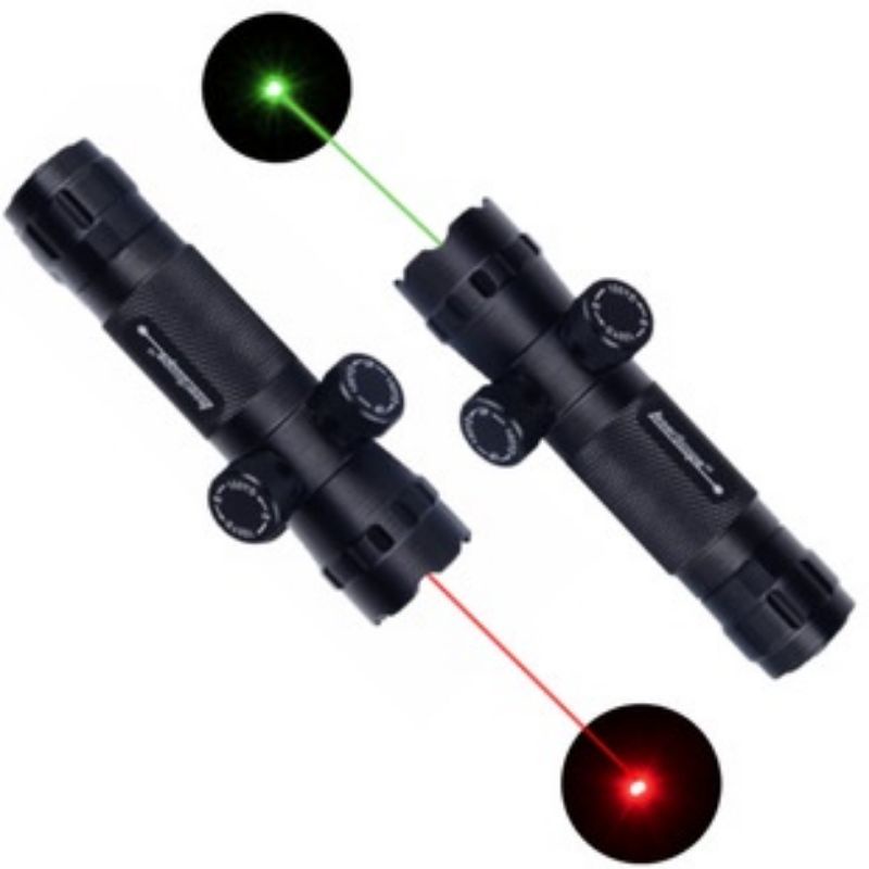 Đèn Laser Tia Xanh Đỏ Siêu Sáng Chống Nước Pin Sạc
