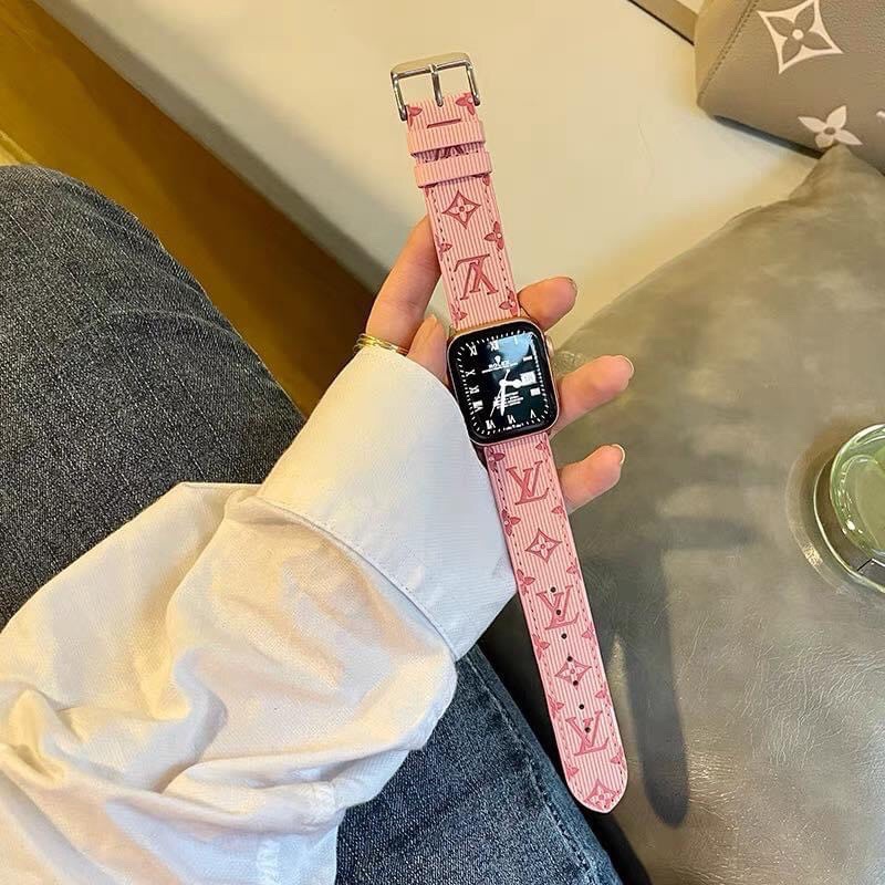 Dây da LV cho nữ apple watch full size series 7/6/SE/5/4/3/2