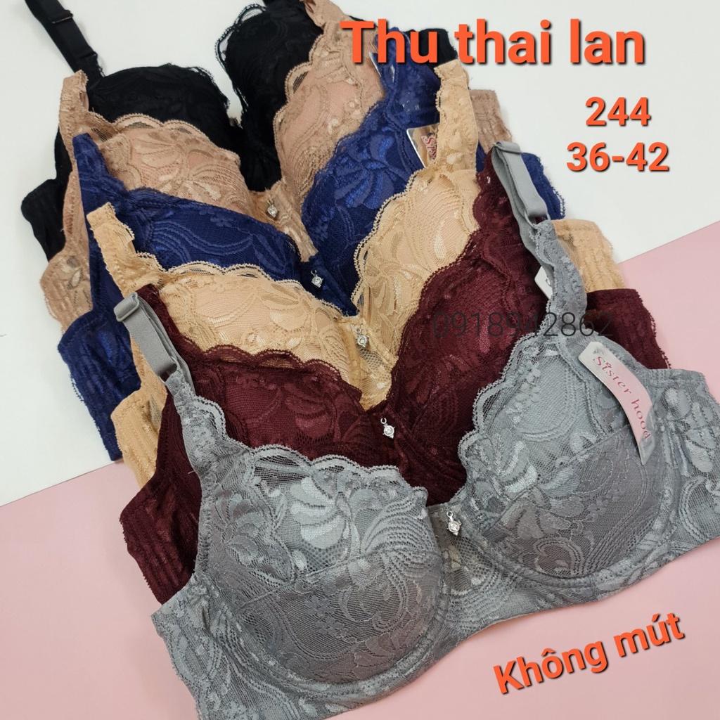 B244 - Áo ngực Thái Lan, có gọng không mút, chất áo ren quả ôm đẹp nhà Sisterhood.